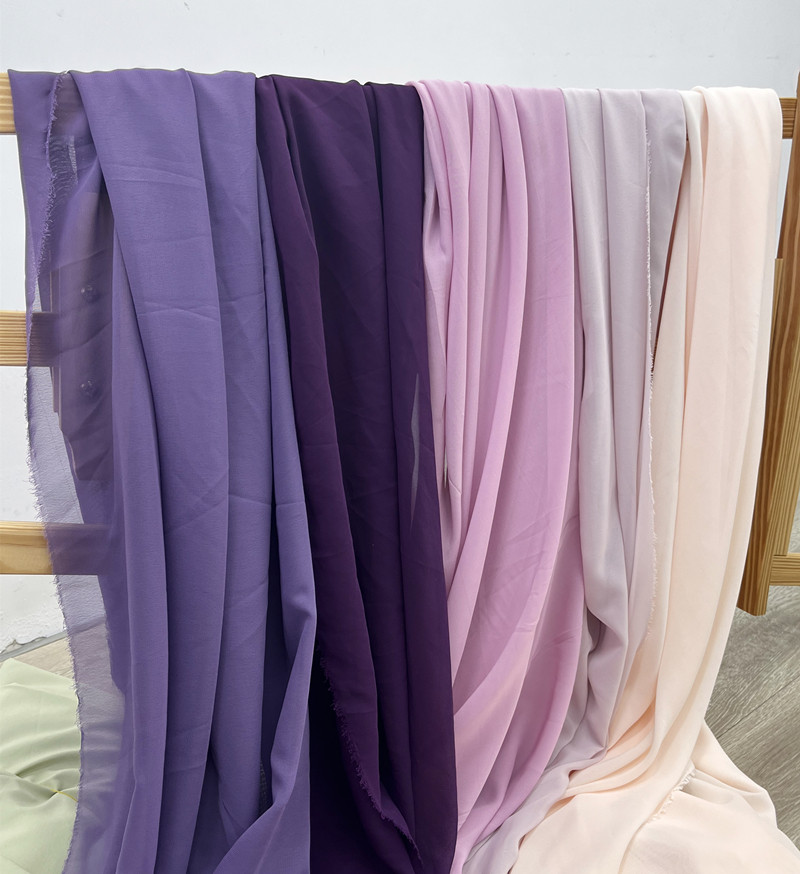 Table Runner - Grape Purple Chiffon Voile Draping Fabric