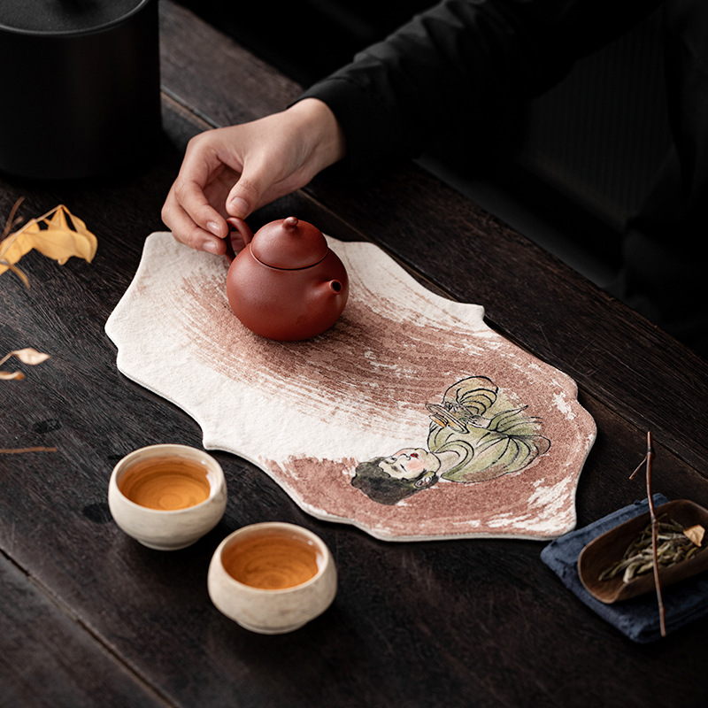 Hand Drawn Persimmon Dyed Zen  - Table Runner review and price