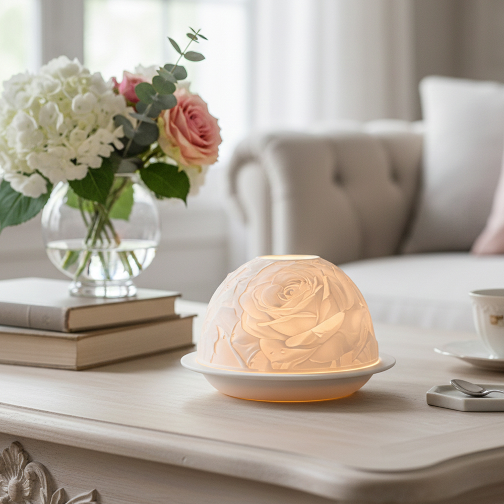 Elegant Rose Porcelain Candle  - Candle Holder Decor review and price