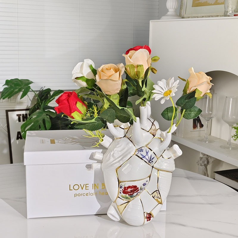 Heart vase Living room wine ca - Vase Decor review and price
