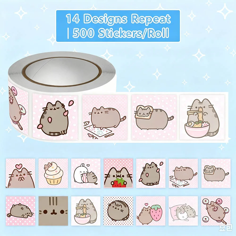 Hou 500pcs Pusheen Cartoon Cat - Wall Sticker review and price